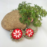 Multicolor Mirror Fabric Earrings