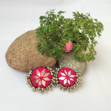 Multicolor Mirror Fabric Earrings