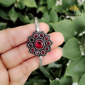 Boho Brass Bracelet – Crimson Aura