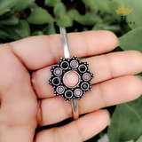 Boho Brass Bracelet - Peachy Pink