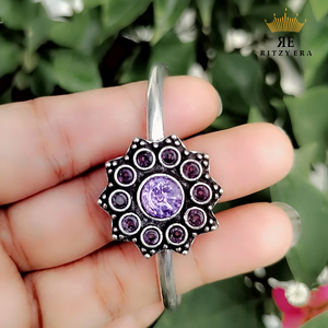 Boho Brass Bracelet – Mystic Purple
