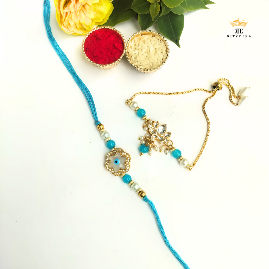 Evil Eye Duo – Blue Couple Rakhi