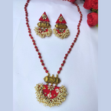 Red Fabric Necklace