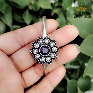 Boho Brass Bracelet – Midnight Pearl Bloom
