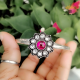 Boho Brass Bracelet – Pinkish Pearl