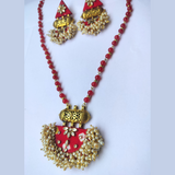 Red Fabric Necklace