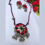 Black and Red Mirror Necklace