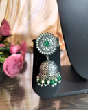 Dark Green Long Necklace Set