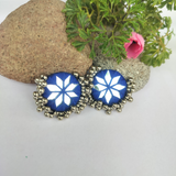 Multicolor Mirror Fabric Earrings