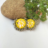 Multicolor Mirror Fabric Earrings