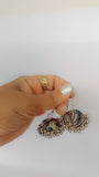 Multicolor Fabric Jhumkis
