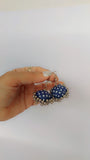 Multicolor Fabric Jhumkis