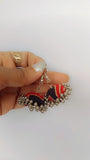 Multicolor Fabric Jhumkis