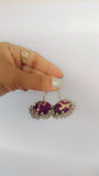 Multicolor Fabric Jhumkis