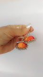 Multicolor Fabric Jhumkis