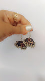 Multicolor Fabric Jhumkis