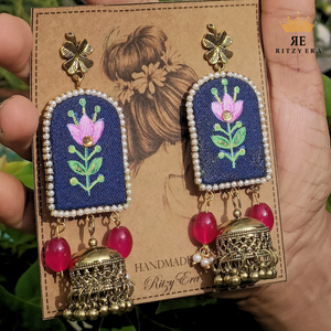 Hand-Painted Earrings – Lotus Bliss Earrings